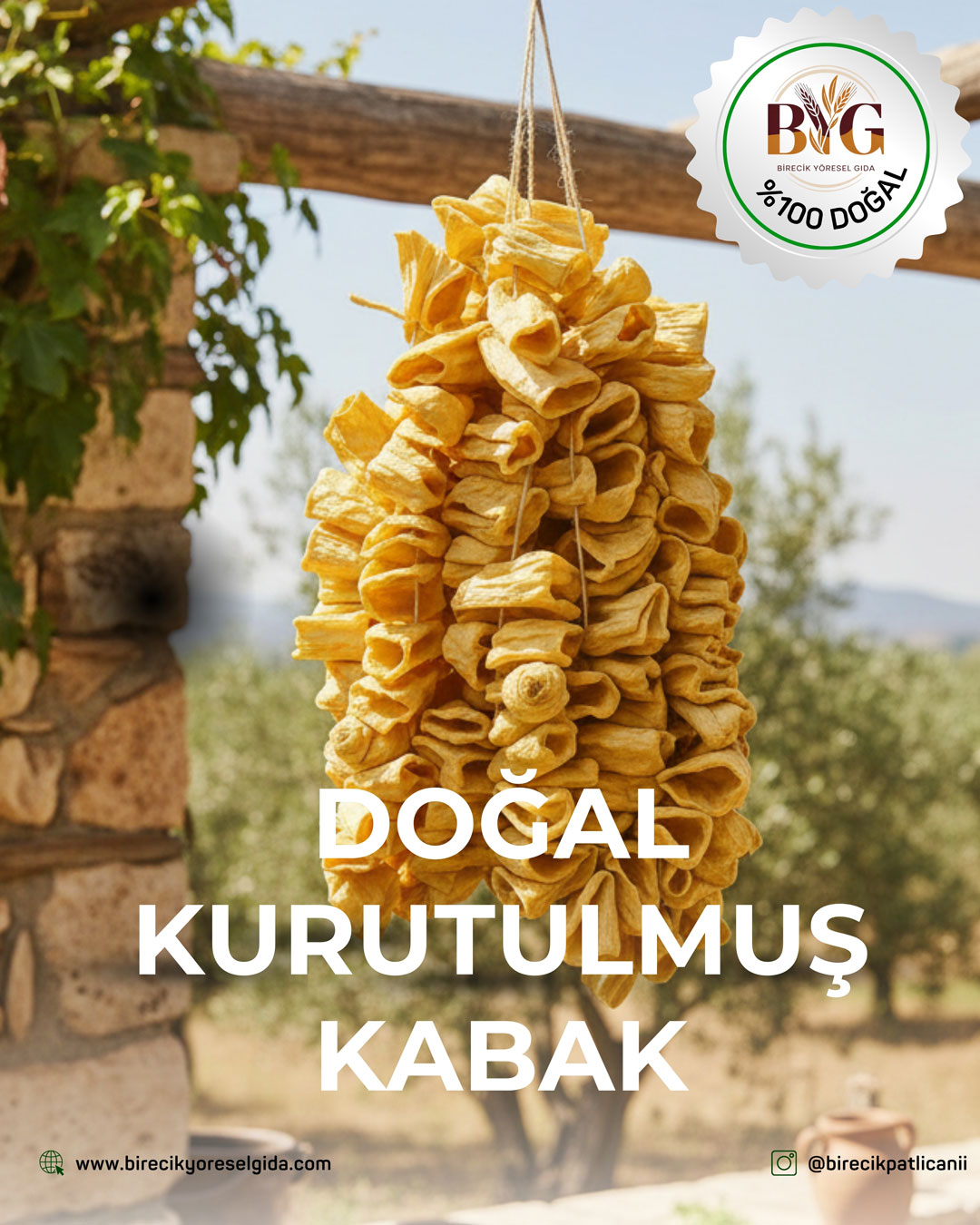 Doğal Kurutulmuş Kabak